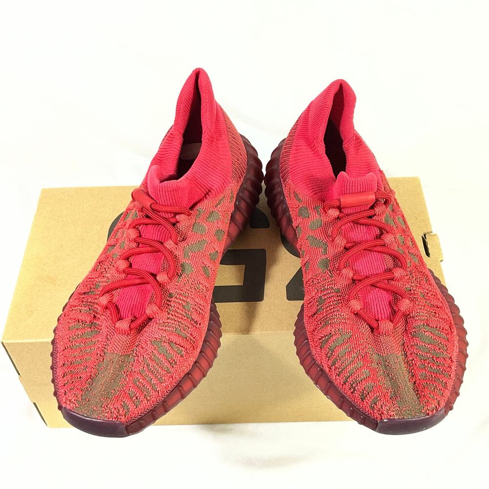 adidas Yeezy Boost 350 V2 CMPCT Slate Red Men 10.5 Sneaker GW6945 with Box